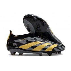 Zapatillas adidas Predator Elite Sin Cordone FG Negro Dorado Met