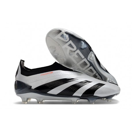 Zapatillas adidas Predator Elite Sin Cordone FG Plata Negro