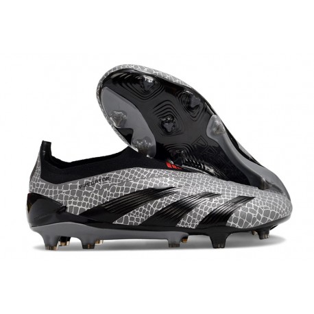 Zapatillas adidas Predator Elite Sin Cordone FG Carbón Negro 