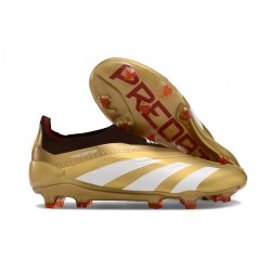 Zapatillas adidas Predator Elite Sin Cordone FG Dorado Met Blanco