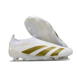 Zapatillas adidas Predator Elite Sin Cordone FG Ftwr Blanco Dorado Met