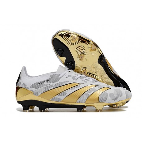 Nueva adidas Predator Elite L FG Dorado Blanco Gris