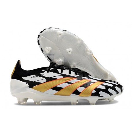 Nueva adidas Predator Elite L FG Negro Blanco Dorado
