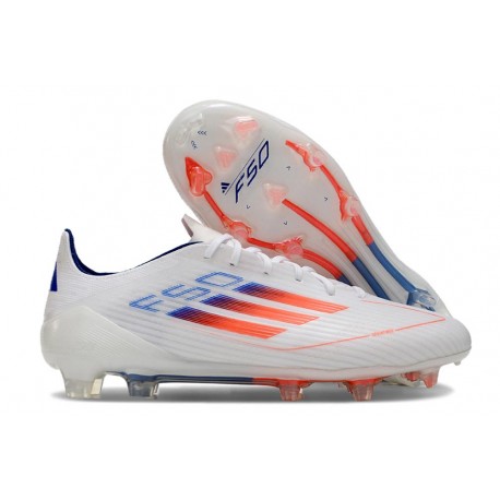 Botas de Futbol adidas F50 Elite FG Blanco Azul Rojo