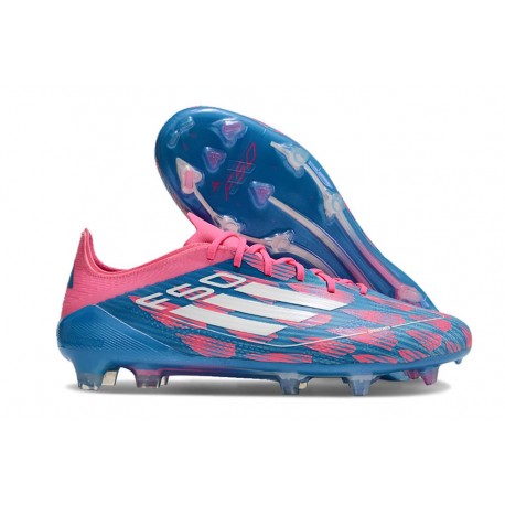 Botas de Futbol adidas F50 Elite FG Solar Azul Ftwr Blanco Solar Rosa