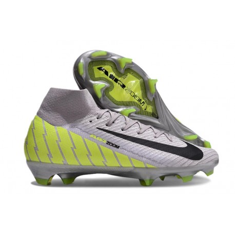 Nike Air Zoom Mercurial Superfly 10 Elite FG Gris Amarillo