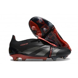 adidas Predator Elite Fold-over Tongue FG Negro Gris Rojo