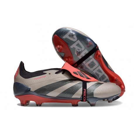 adidas Predator Elite Fold-over Tongue FG Platino Met Aurora Negro Carbón