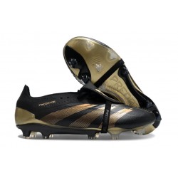 adidas Predator Elite Fold-over Tongue FG Negro Carbón Dorado Met 