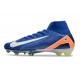 Botas Nike Mercurial Superfly X Elite FG Azul Blanco Naranja