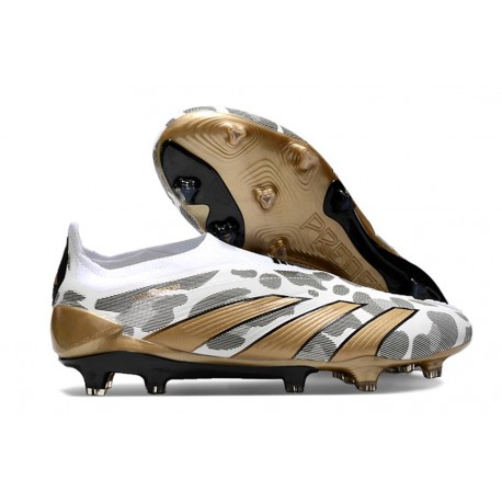Zapatillas adidas Predator Elite Sin Cordone FG Blanco Oro Gris