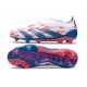 adidas Predator Elite Sin Cordone FG Ftwr Blanco Solar Azul Solar Rosa