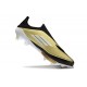 Zapatos Adidas F50+ Sin Cordones FG X Messi Dorado Met Negro Blanco