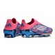 Zapatos Adidas F50+ Sin Cordones FG Solar Azul Ftwr Blanco Solar Rosa