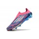 Zapatos Adidas F50+ Sin Cordones FG Solar Azul Ftwr Blanco Solar Rosa