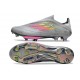 Zapatos Adidas F50+ Sin Cordones FG Gris Rosa Amarillo