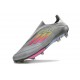 Zapatos Adidas F50+ Sin Cordones FG Gris Rosa Amarillo
