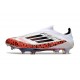Zapatos Adidas F50+ Sin Cordones FG X Messi Blanco Rojo Negro