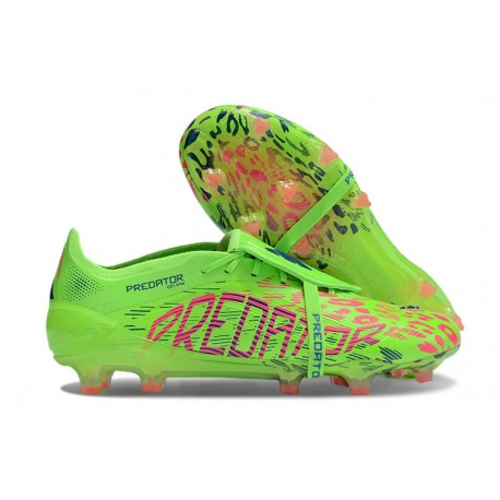 adidas 2025 Predator Elite FT FG Limón Lúcido Rosa Lúcido Azul Fusion