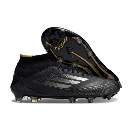 Zapatos adidas F50 Elite Mid FG Negro Hierro Met Dorado Met