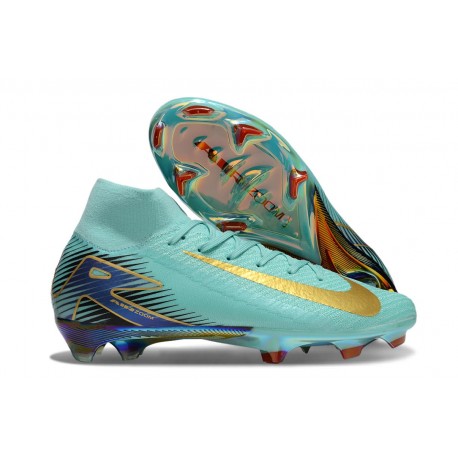 Nike Zoom Mercurial Superfly 10 Elite FG Océano Cubo Dorado Azul