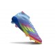Zapatos adidas F50 Elite Mid FG Azul Fusion Limón Lúcido Rosa Lúcido
