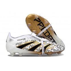 adidas Predator Elite Fold-over Tongue 25 FG Blanco Negro Met Dorado