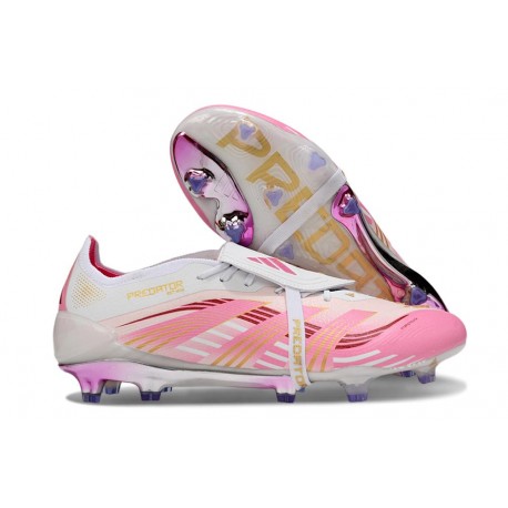 adidas Predator Elite Fold-over Tongue 25 FG Rosa Blanco Dorado