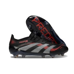 BOTINES DE FUTBOL adidas Predator Elite FG Negro Gris Four Rojo Lúcido