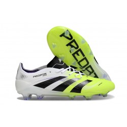 BOTINES DE FUTBOL adidas Predator Elite FG Blanco Negro Limón Lúcido