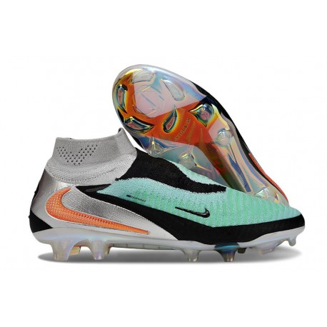 Botas de fútbol altas Nike Phantom 6 Elite FG Turquesa Cromo Negro