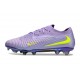 Botas Nike Phantom 6 Elite Low FG Violeta Amarillo