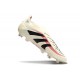 Bota adidas Predator Elite Laceless FG Blanco Off Negro Rubí Puro