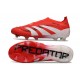 Bota adidas Predator Elite Laceless FG Rojo Lúcido Blanco Negro