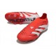 Bota adidas Predator Elite Laceless FG Rojo Lúcido Blanco Negro