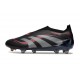 Bota adidas Predator Elite Laceless FG Negro Gris Four Rojo Lúcido