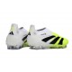 Bota adidas Predator Elite Laceless FG Blanco Negro Limón Lúcido