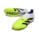 Bota adidas Predator Elite Laceless FG Blanco Negro Limón Lúcido