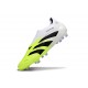 Bota adidas Predator Elite Laceless FG Blanco Negro Limón Lúcido