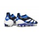 Bota adidas Predator Elite Laceless FG Negro Azul Lúcido Blanco