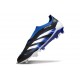 Bota adidas Predator Elite Laceless FG Negro Azul Lúcido Blanco