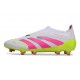 Bota adidas Predator Elite Laceless FG Blanco Rosa Lúcido Limón Lúcido