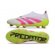Bota adidas Predator Elite Laceless FG Blanco Rosa Lúcido Limón Lúcido