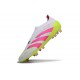 Bota adidas Predator Elite Laceless FG Blanco Rosa Lúcido Limón Lúcido