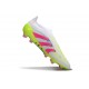 Bota adidas Predator Elite Laceless FG Blanco Rosa Lúcido Limón Lúcido