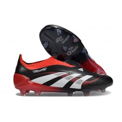 Bota adidas Predator Elite Laceless FG X MOMENTS Negro Blanco Rojo
