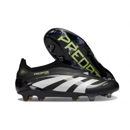 Bota adidas Predator Elite Laceless FG Negro Blanco