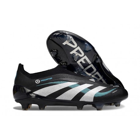 Bota adidas Predator Elite Laceless FG Negro Blanco Azul