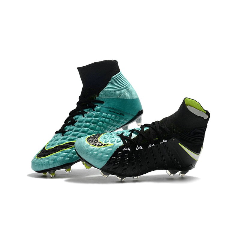 Nike Hypervenom Phantom III DF FG Botas de Fútbol - Azul Negro