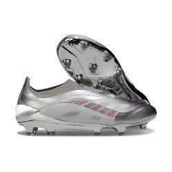 Bota adidas Predator Elite Laceless FG Plateado Gris